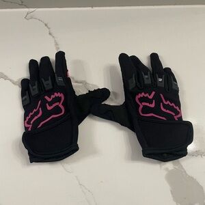 Fox Kids Black and Pink Dirtpaw Gloves